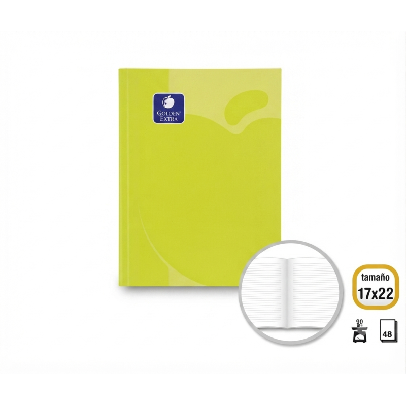 Libreta Golden Flex 17 x 22 cm 48 Hojas 90 g Surtido
