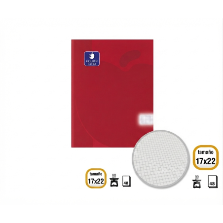 Libreta Golden Flex 17 x 22 cm 48 Hojas 90 g Cuadriculada