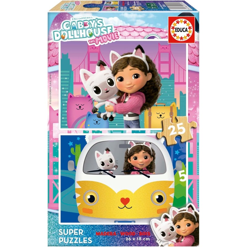 Puzzle Gabby Y Pandy Patitas 2X25 Pzs De Educa