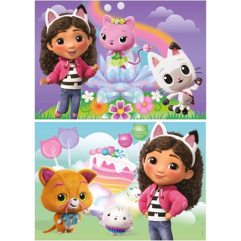 Puzzle Gabby, Pandy Patitas, Siregata y Muffin 2X50 Pzs