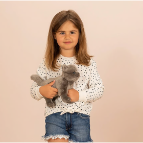 Peluche Gato Gris 20 Cm De Teddy Hermann 2