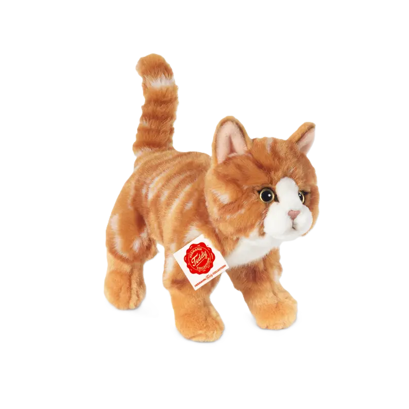 Peluche Gato Atigrado Rojo 20 Cm De Teddy Hermann