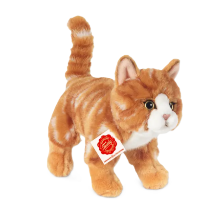 Peluche Gato Atigrado Rojo 20 Cm De Teddy Hermann