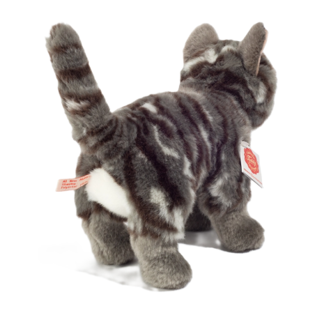 Peluche Gato Atigrado Gris 20 Cm