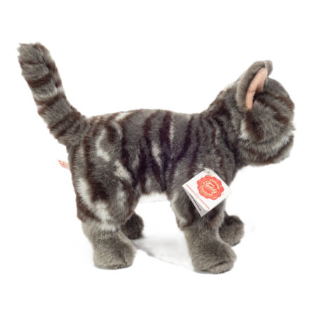 Peluche Gato Atigrado Gris 20 Cm