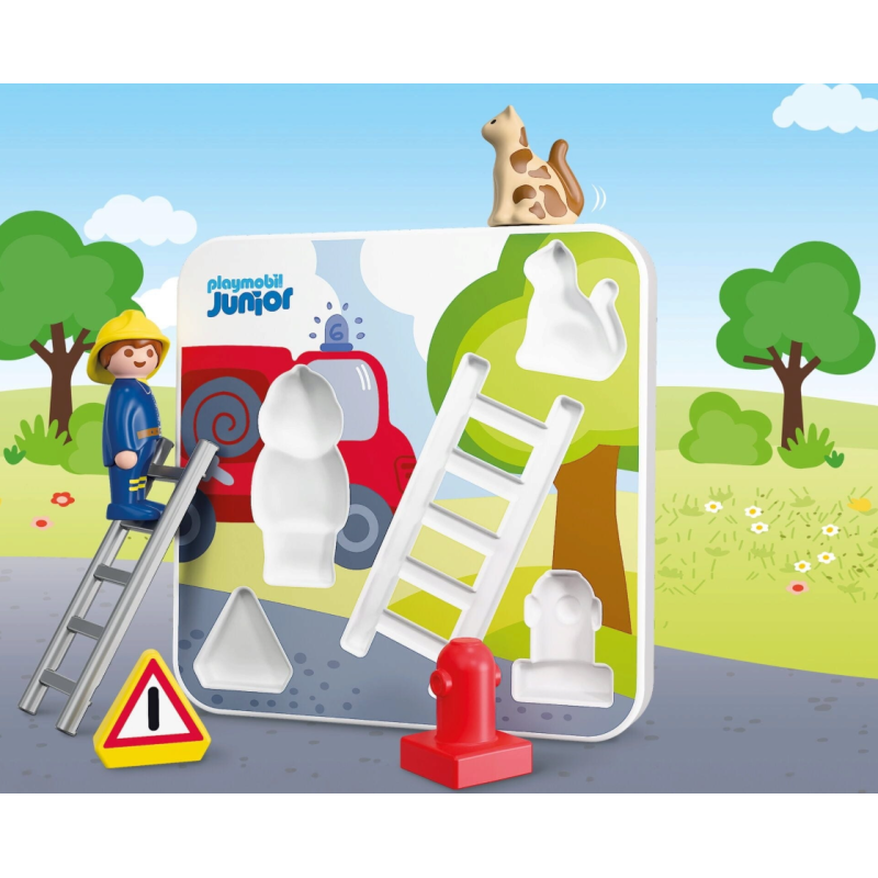 Playmobil Junior Puzzle de Bomberos