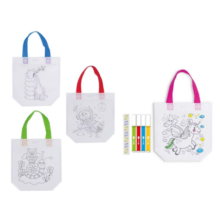 Bolsa para Colorear con 4 Rotuladores Lavables