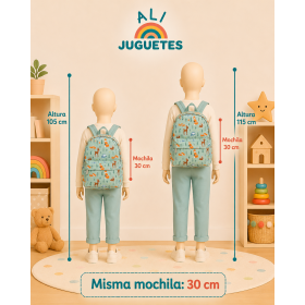 Mochila Infantil Animales Del Bosque 30 Cm De Little Lovely Company 2