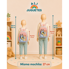 Mochila Infatil Bluey Y Bingo 3D 27 Cm De Artesanía Cerdá 2