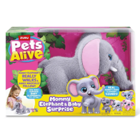 Pets Alive Mamá Elefante con Bebés Sorpresa