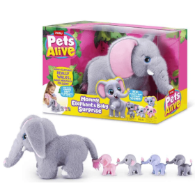Pets Alive Mamá Elefante con Bebés Sorpresa 2