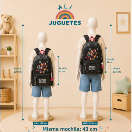 Mochila Escolar K-Pop Huntrix Energy 43 Cm