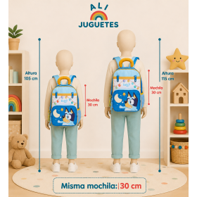 Mochila Bluey 30Cm Bolsillo Frontal 2