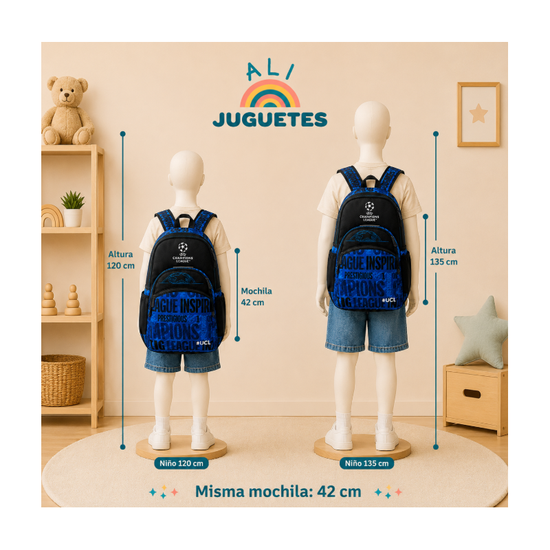 Mochila Adaptable A Carro Champions 42 CM