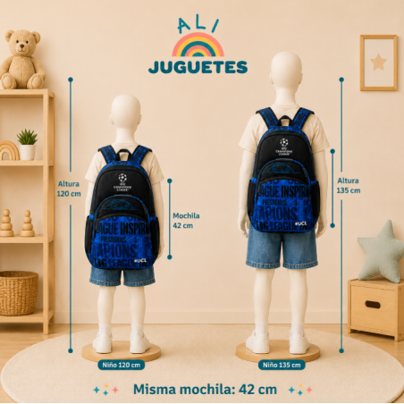Mochila Adaptable A Carro Champions 42 CM