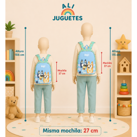 Mochila Infantil Bluey Y Bingo Adaptable A Carro De Safta 2