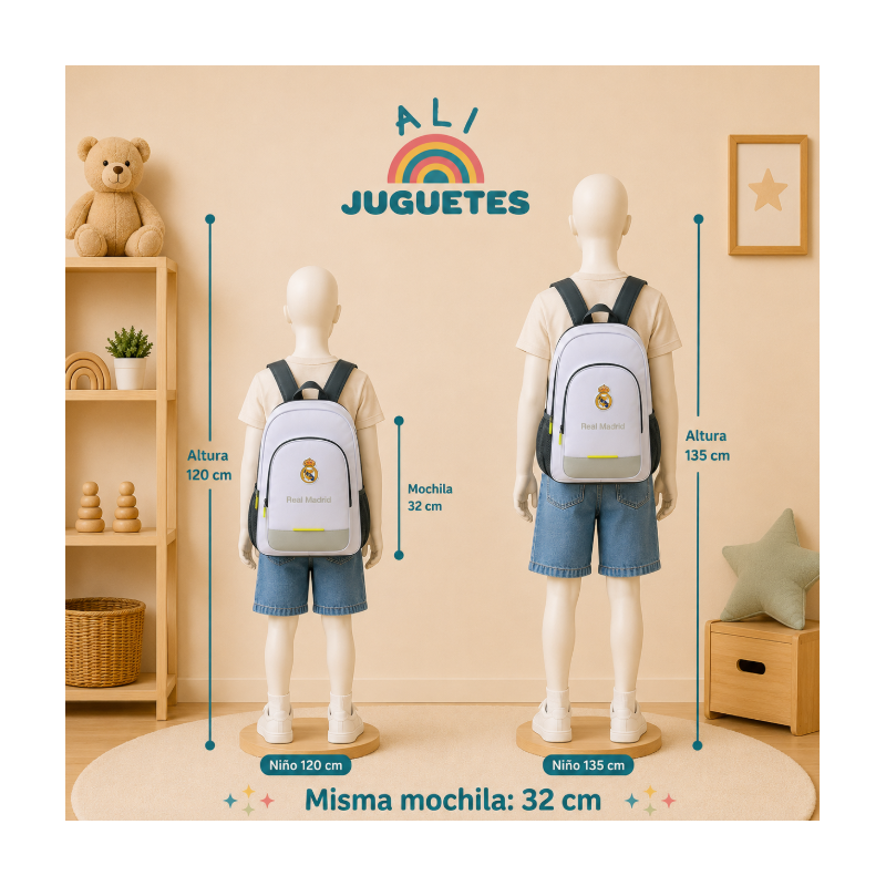 Mochila Junior Real Madrid 1º Equipación 25/26