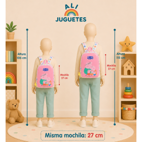 Mochila Escolar Peppa Pig Adaptable A Carro De Safta 2