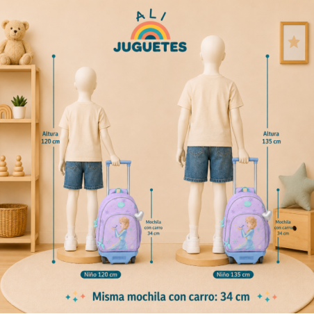 Mochila Infantil Frozen Spirit Con Carro