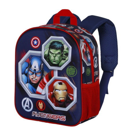 Mochila Infantil 3D Avengers Assemble 25 Cm