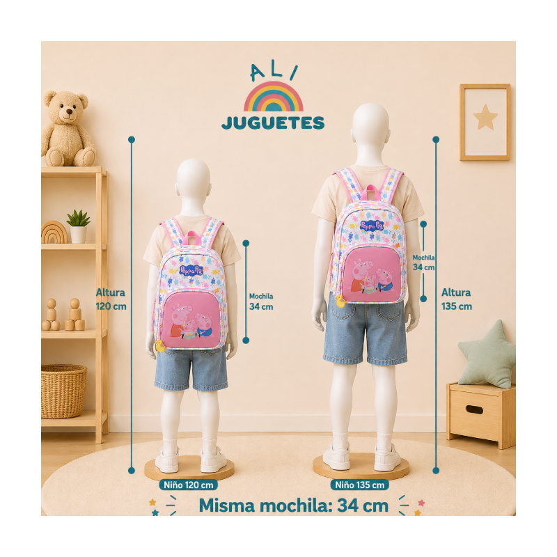 Mochila Infantil Peppa Pig Y Sus Hermanos