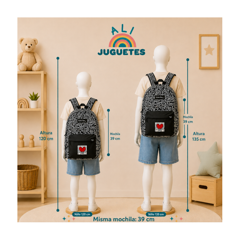 Mochila Bolsillo Frontal Keith Haring