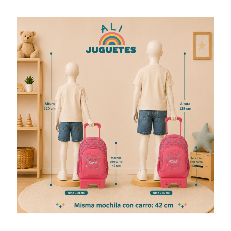 Pack Mochila + Carro 42 Cm Modelos Surtidos