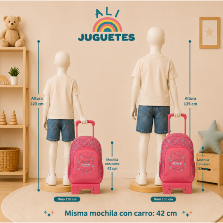 Pack Mochila + Carro 42 Cm Modelos Surtidos