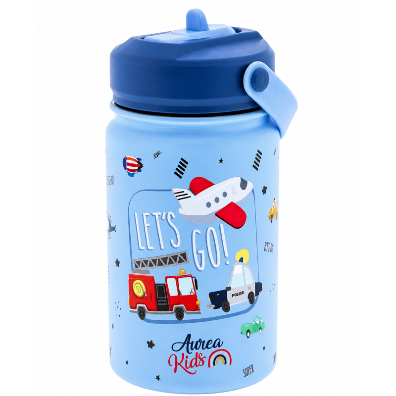 Botella Acero C/Pajita 330ml Sky Tiny Motor