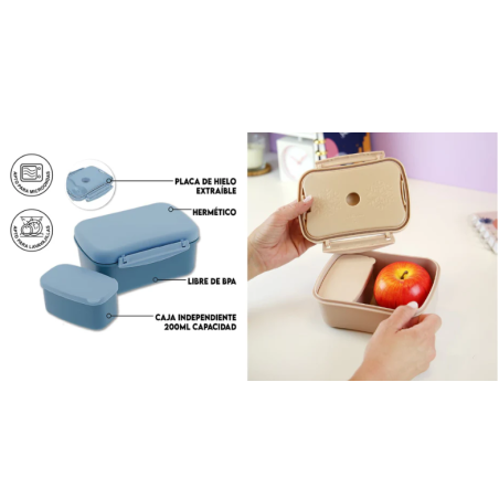 Fiambrera Hermética Tiny Motors Con placa de Hielo