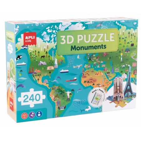 Puzzle 3D Monumentos del Mundo 240 Piezas Apli Kids