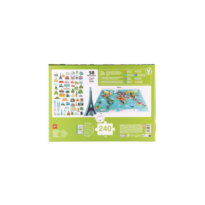 Puzzle 3D Monumentos del Mundo 240 Piezas Apli Kids
