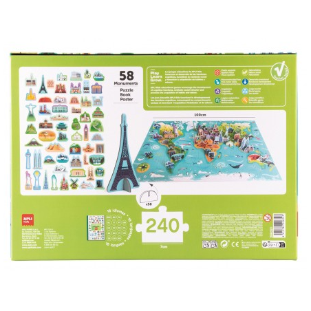 Puzzle 3D Monumentos del Mundo 240 Piezas Apli Kids