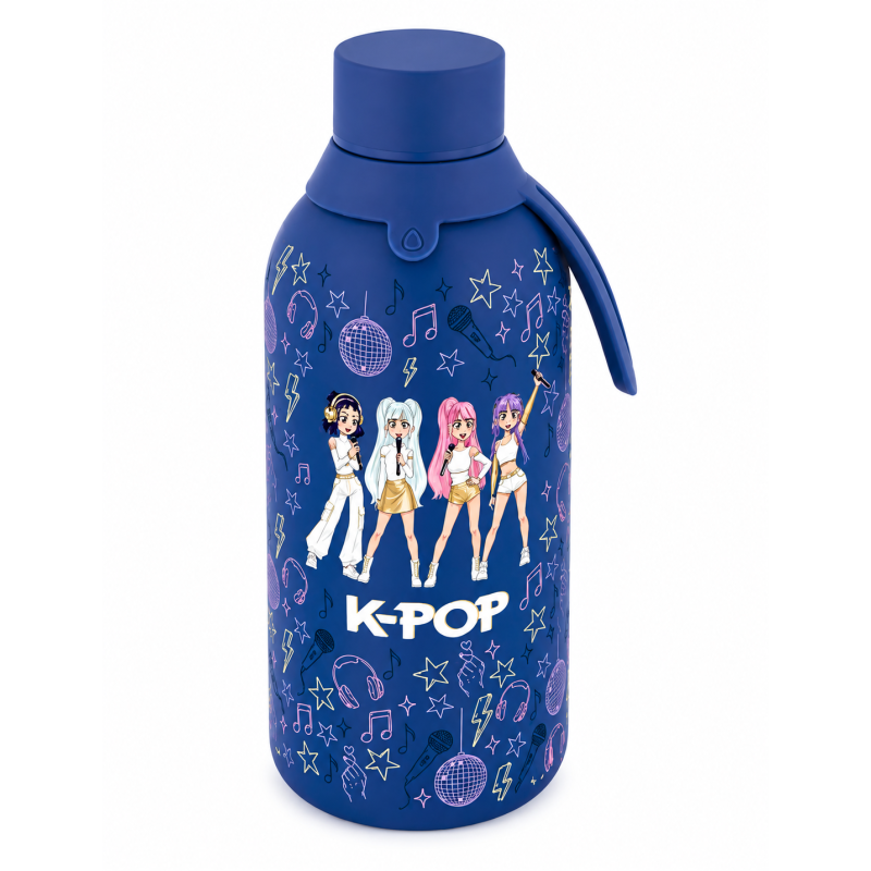 Botella Térmica K-Pop Dark Blue 500 Ml De Aurea