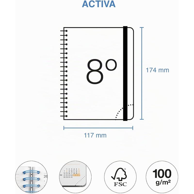 Agenda Escolar 26/27 A6 Miquelrius Malva Back To Basics