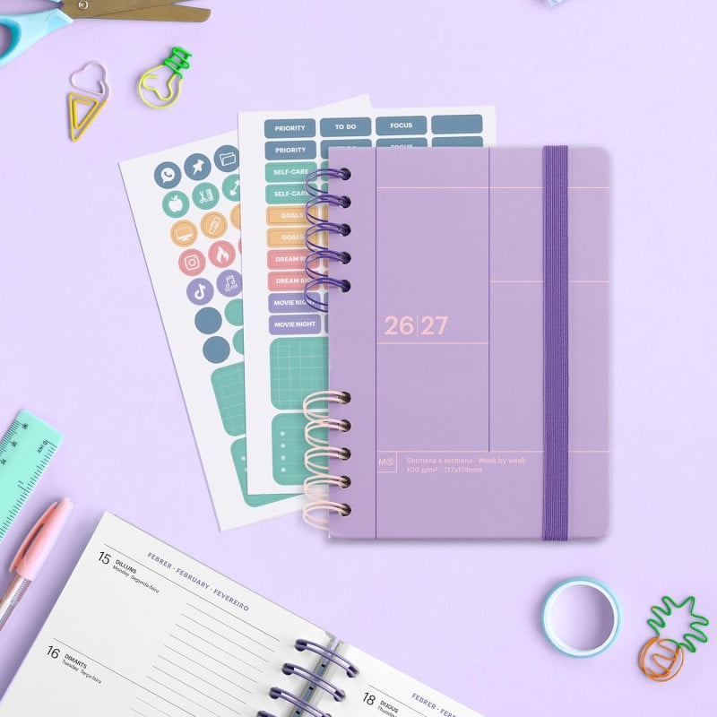 Agenda Escolar 26/27 A6 Miquelrius Malva Back To Basics