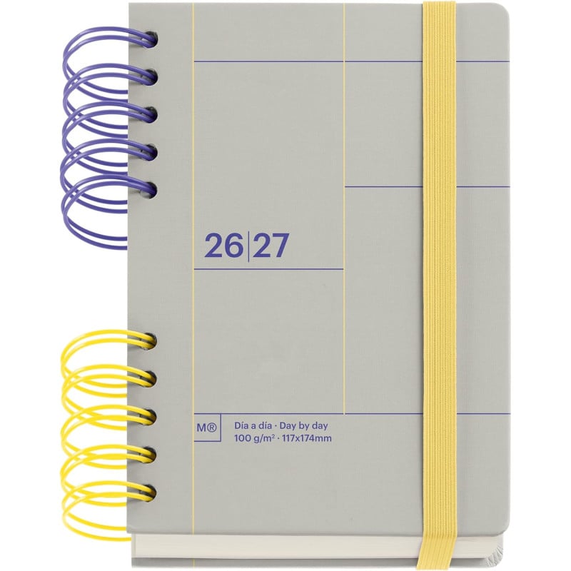 Agenda Escolar 26/27 A6 Miquelrius Gris Back To Basics De Apli Paper