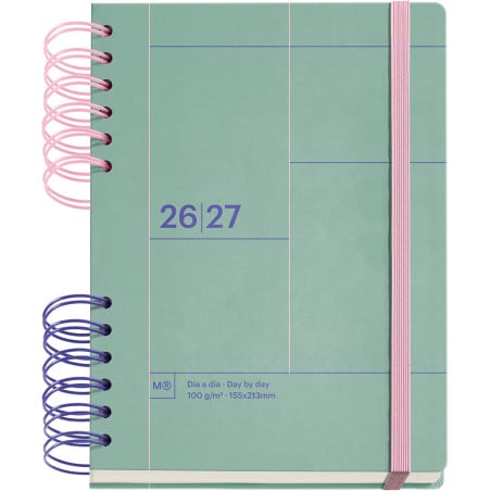 Agenda Escolar 26/27 A5 Miquelrius Verde Back To Basics De Apli Paper
