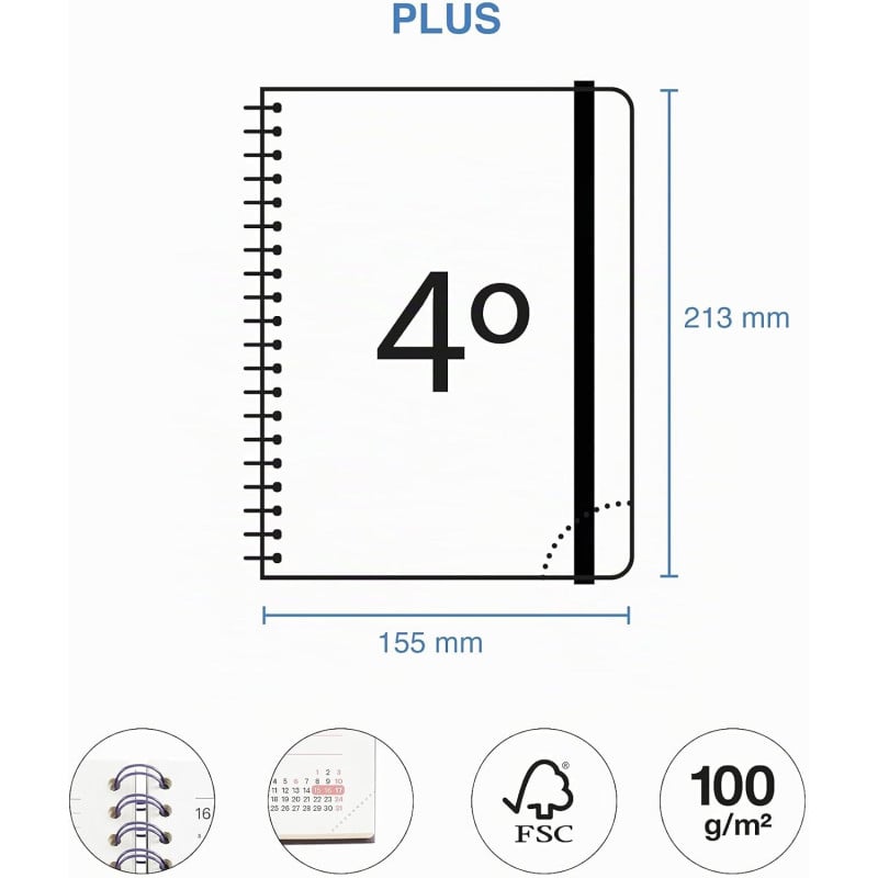 Agenda Escolar 26/27 A5 Miquelrius Verde Back To Basics