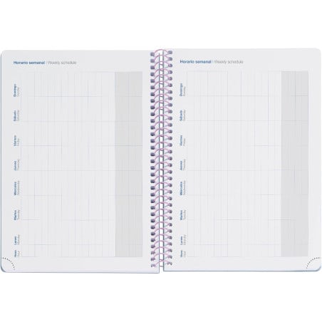 Agenda Escolar 26/27 A5 Lila Semana Vista