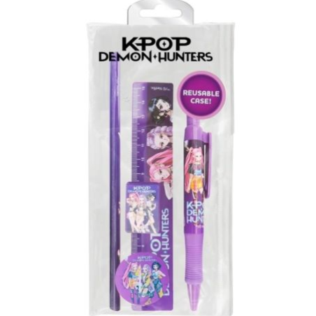 Set Papelería 5 Piezas KPop Demon Hunters
