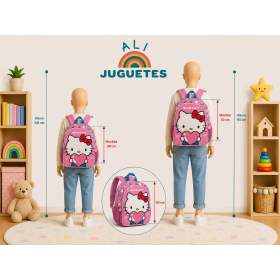 Mochila Infantil 3D Hello Kitty Corazón 25 Cm De K-Ractermania 2
