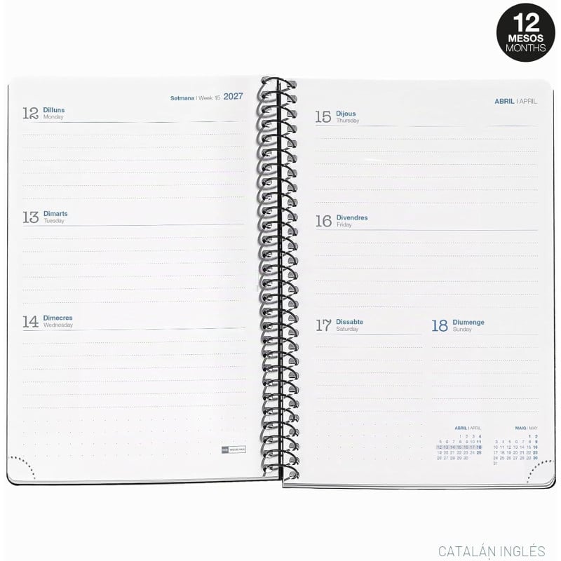 Agenda Escolar 26/27 A6 Coral Semana Vista