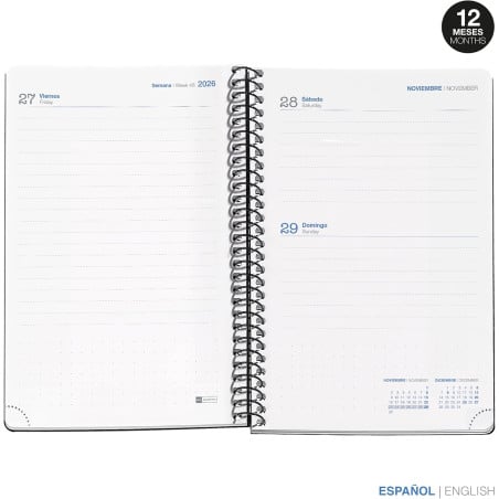 Agenda Escolar 26/27 A6 Coral Día Por Página