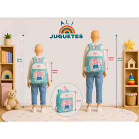Mochila Peppa Pig Adaptable Carro 22 Cm 2