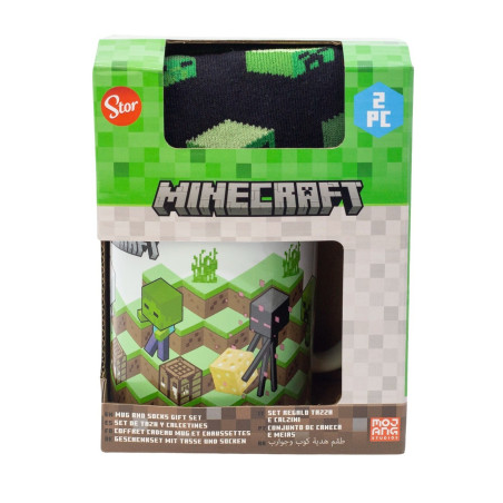 Set de Calcetines y Taza 325 ml Minecraft
