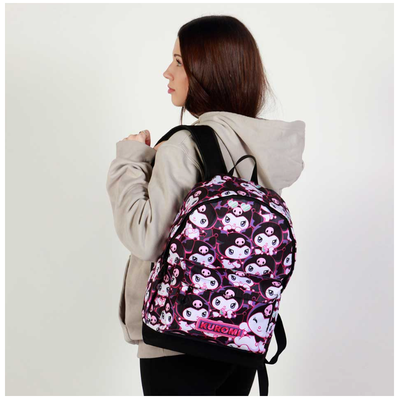 Mochila Escolar Kuromi Rouge Lila 41 Cm
