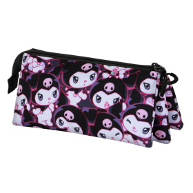 Estuche Triple Kuromi Rouge Lila De K-Ractermania