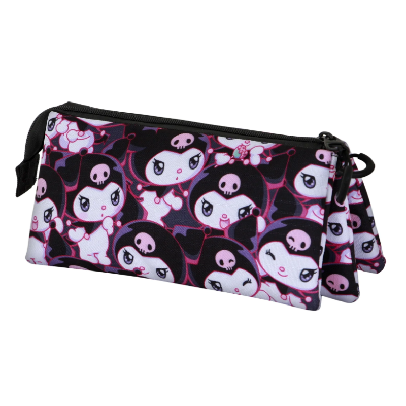 Estuche Triple Kuromi Rouge Lila De K-Ractermania