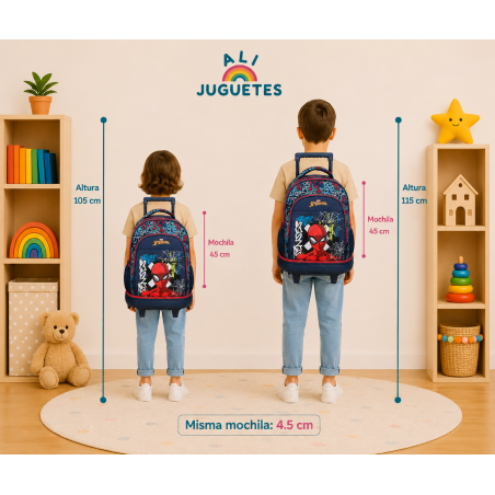 Mochila Escolar Desmontable Spiderman Grafitty